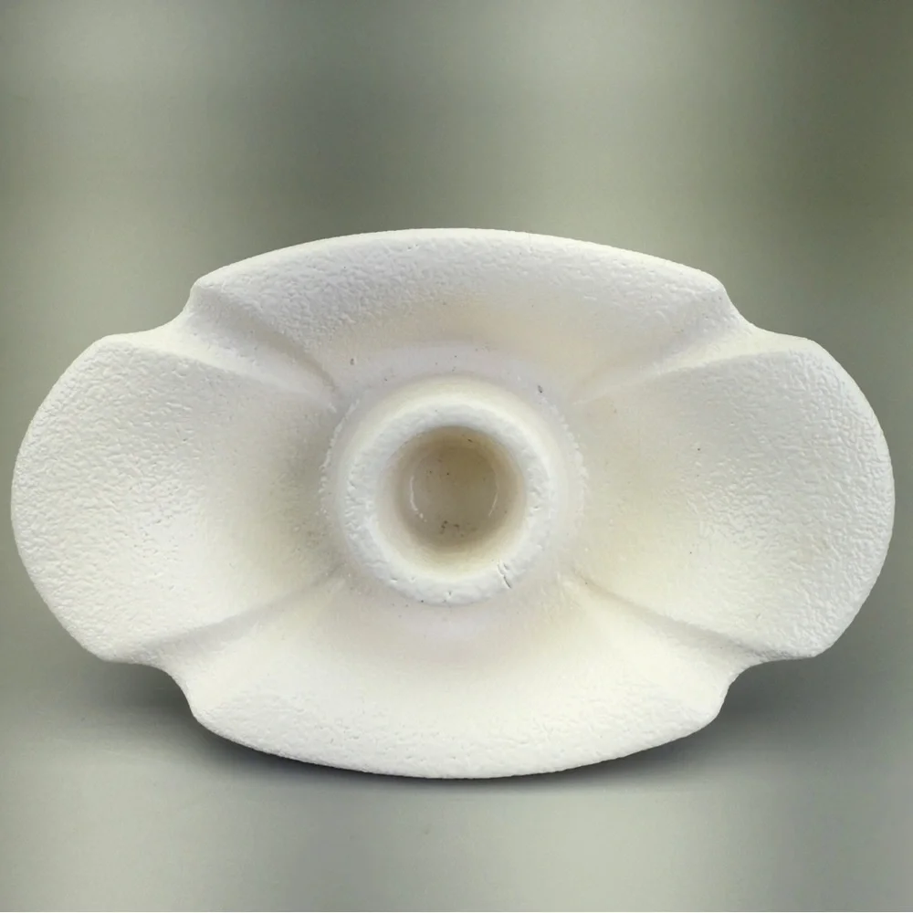 Haeger Textured  White Ceramic Candle Holders